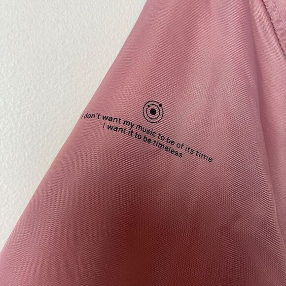 Stereo Vinyls Military Inspired Bomber Jacket Parka Pink Pockets Utility Size M - Picture 4 of 16